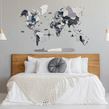 2D Wooden World Map Nordik