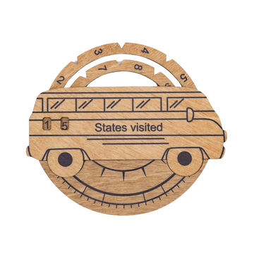 Travel Tracker 3D Wooden USA Map – Gold
