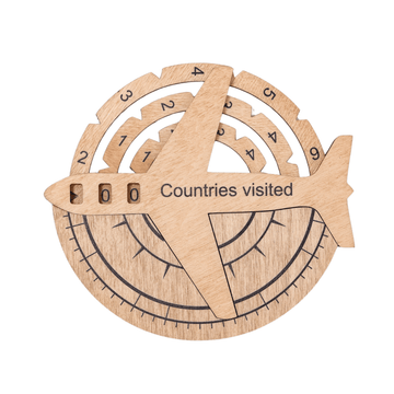 Travel Tracker 3D Wooden World Map – Gold