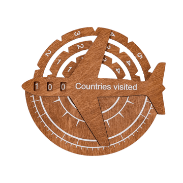 Travel Tracker 3D Wooden World Map – Oak