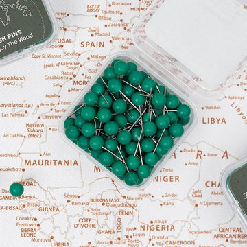 Canvas Push Pins - Green