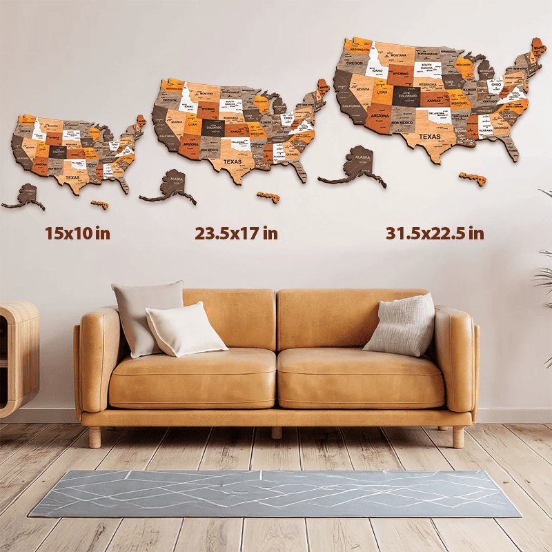National Park Wooden Map – Mark Your Adventures & Memories (Made in USA)
