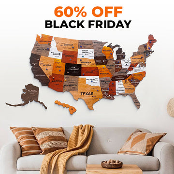 3D United States Wooden Map Puzzle