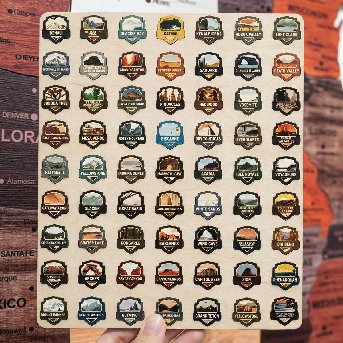[Limited Edition] 63 US National Parks Wooden Pins