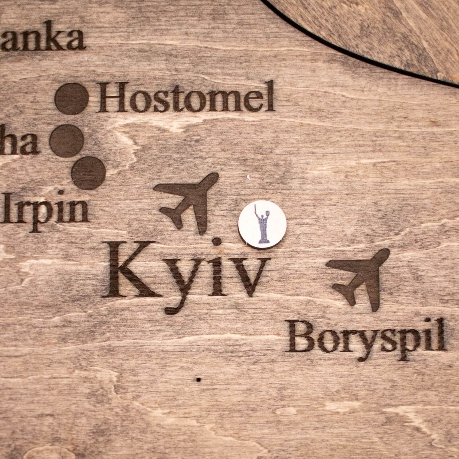 Wooden Map of Ukraine Terra