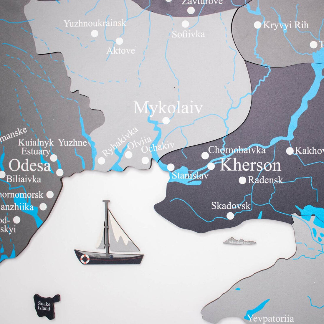 Wooden Map of Ukraine Nordik