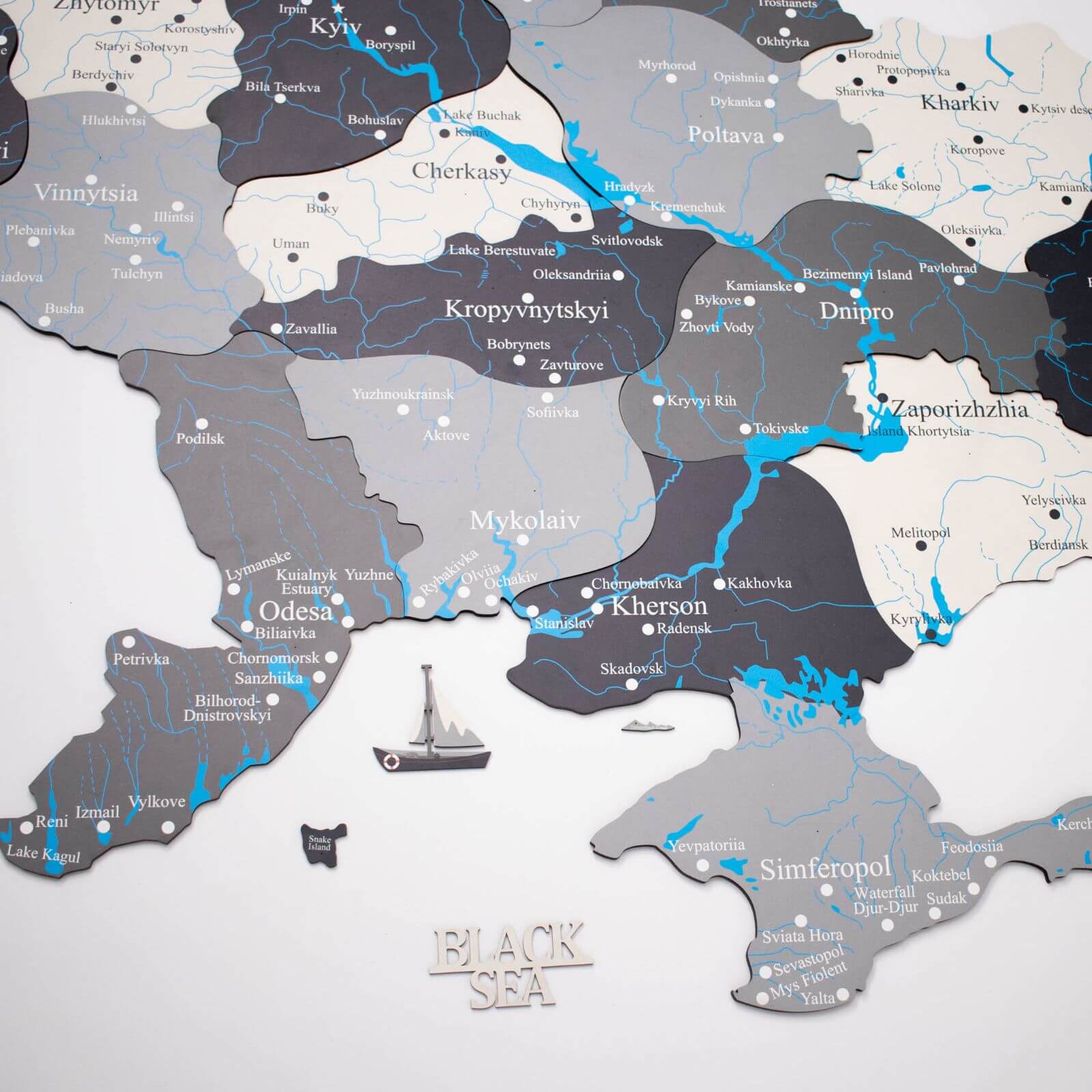 Wooden Map of Ukraine Nordik