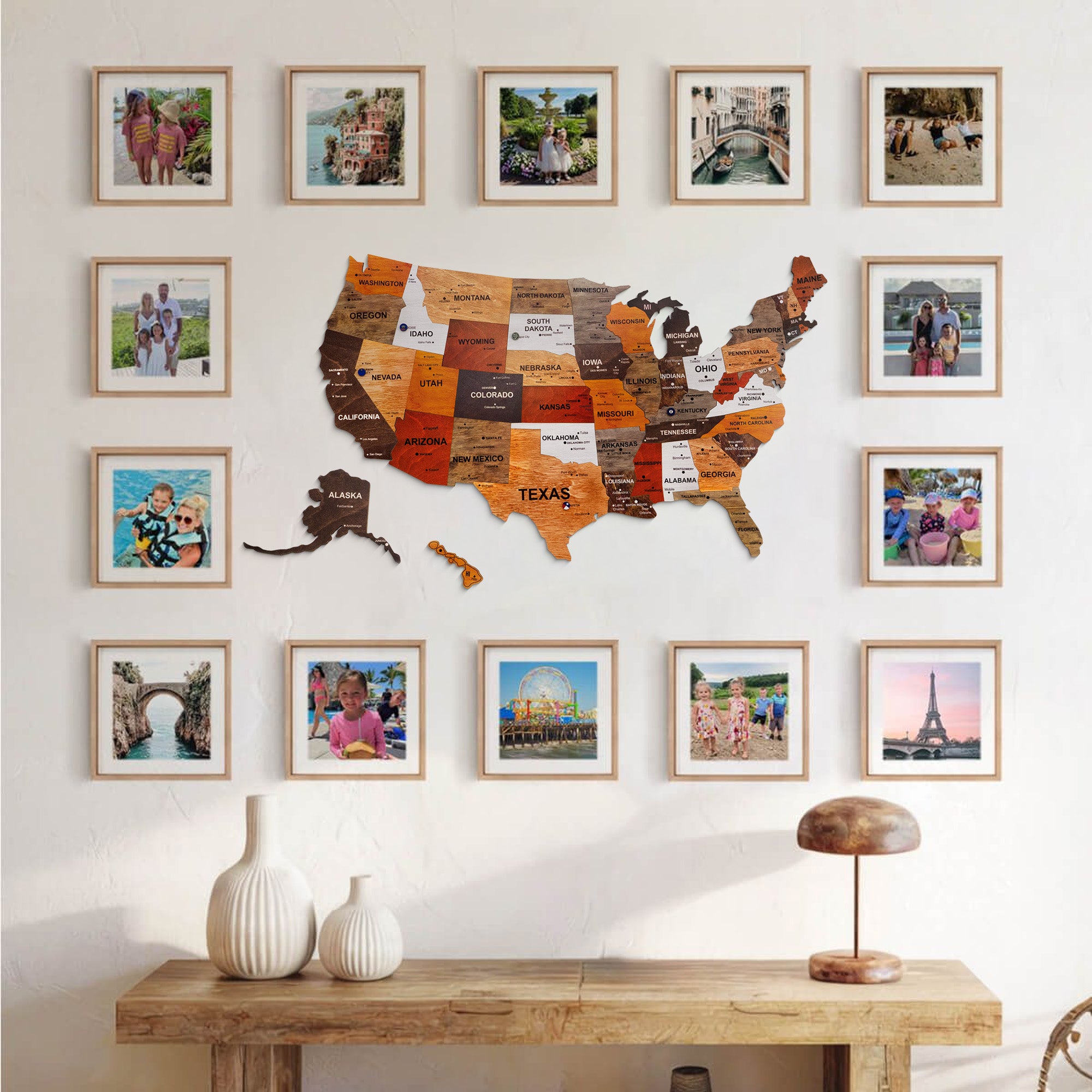 3D United States Wooden Map Puzzle