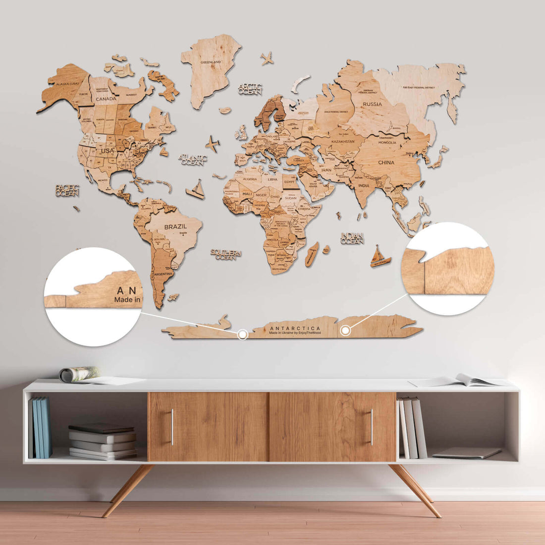 Antarctica For Maps in natural colors