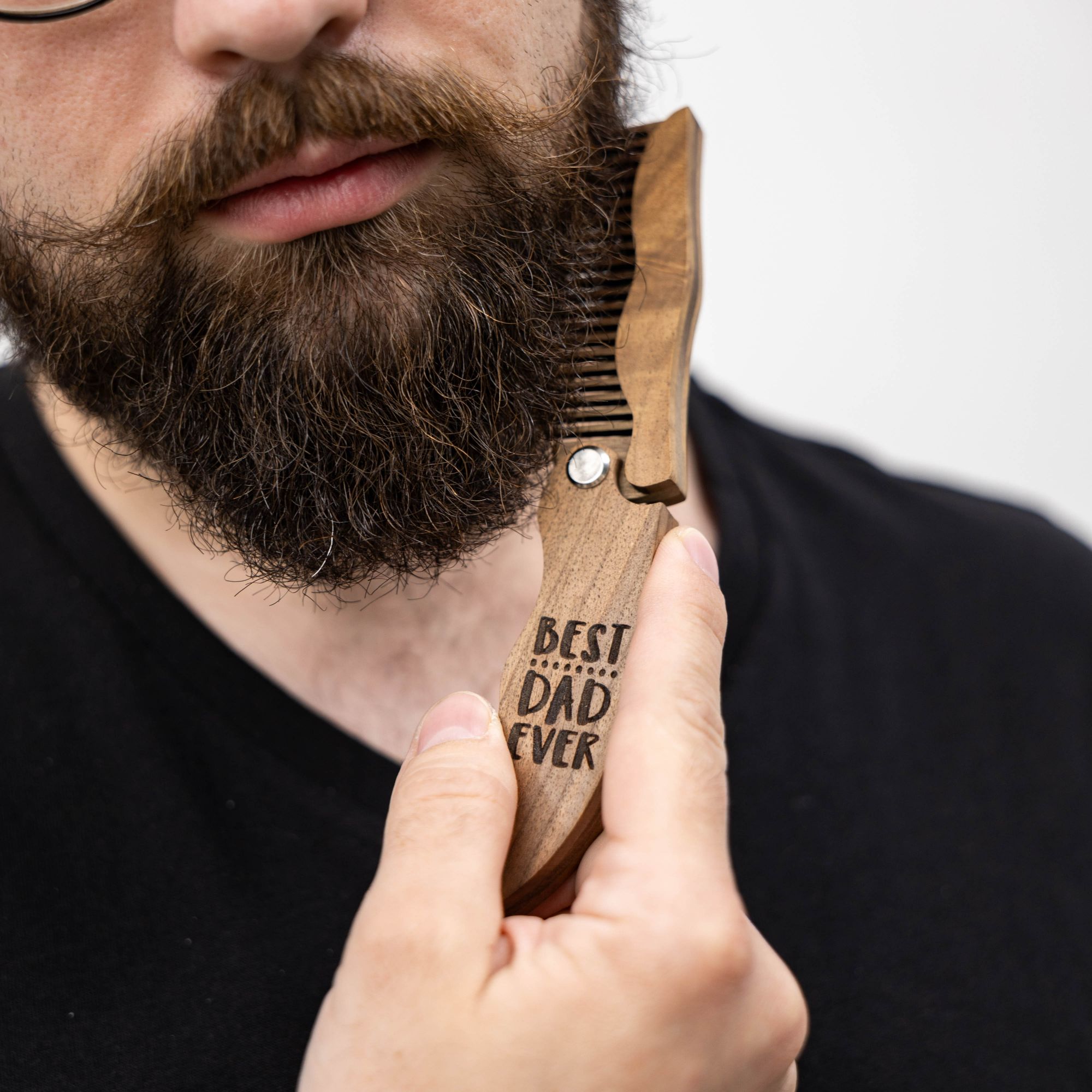 Wooden Beard Comb – Best Dad Ever