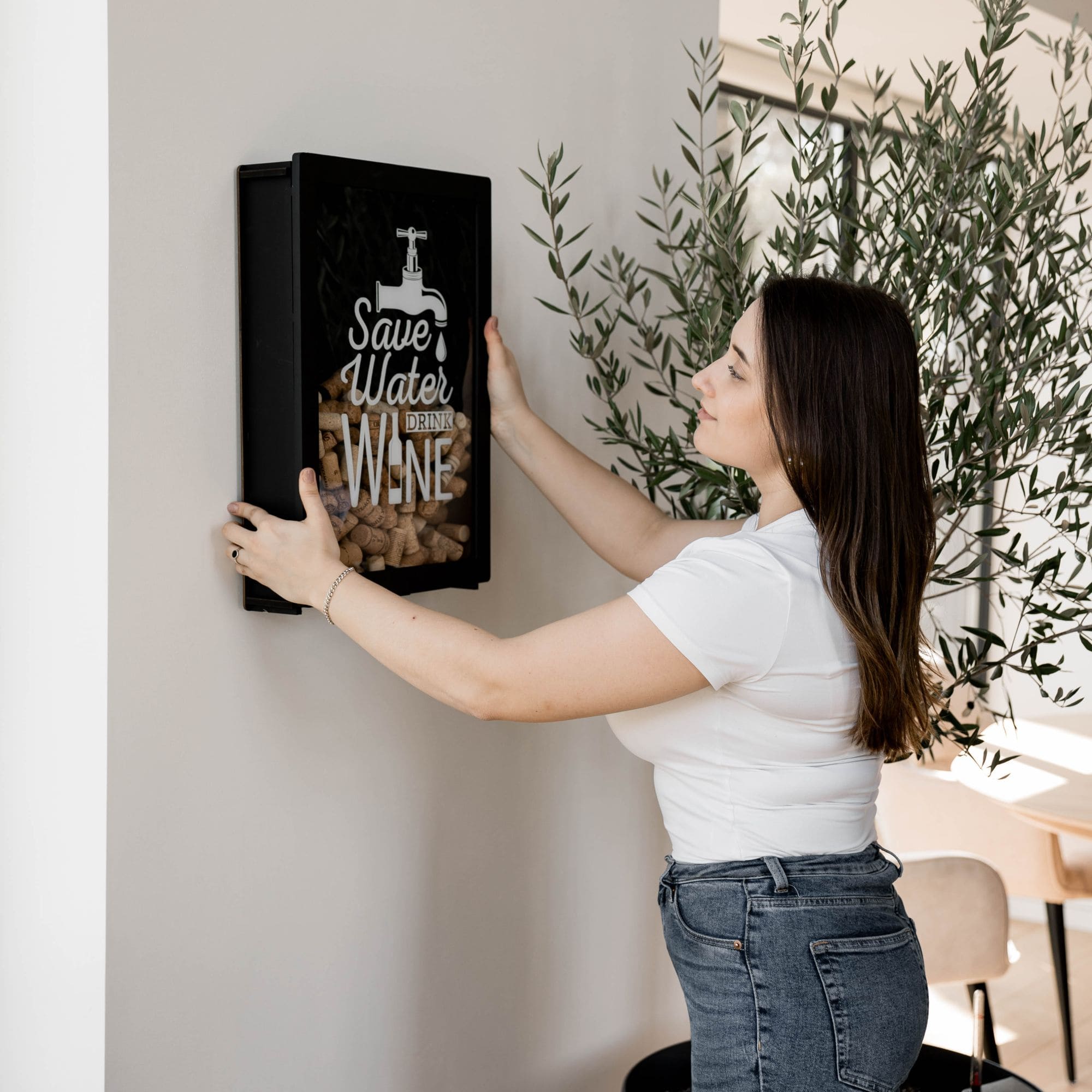 Wine Cork Box – Save Water, Drink Wine