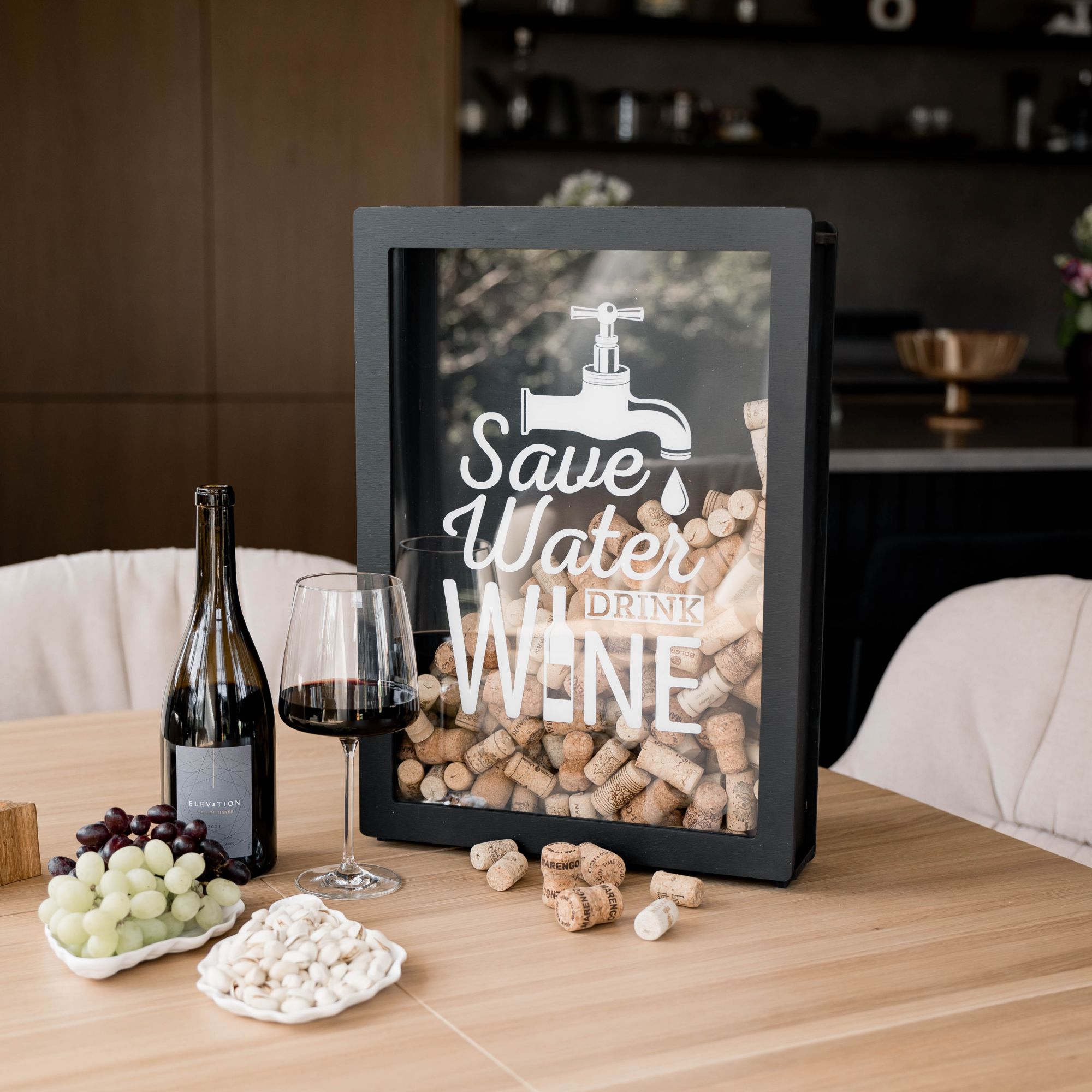 Wine Cork Box – Save Water, Drink Wine