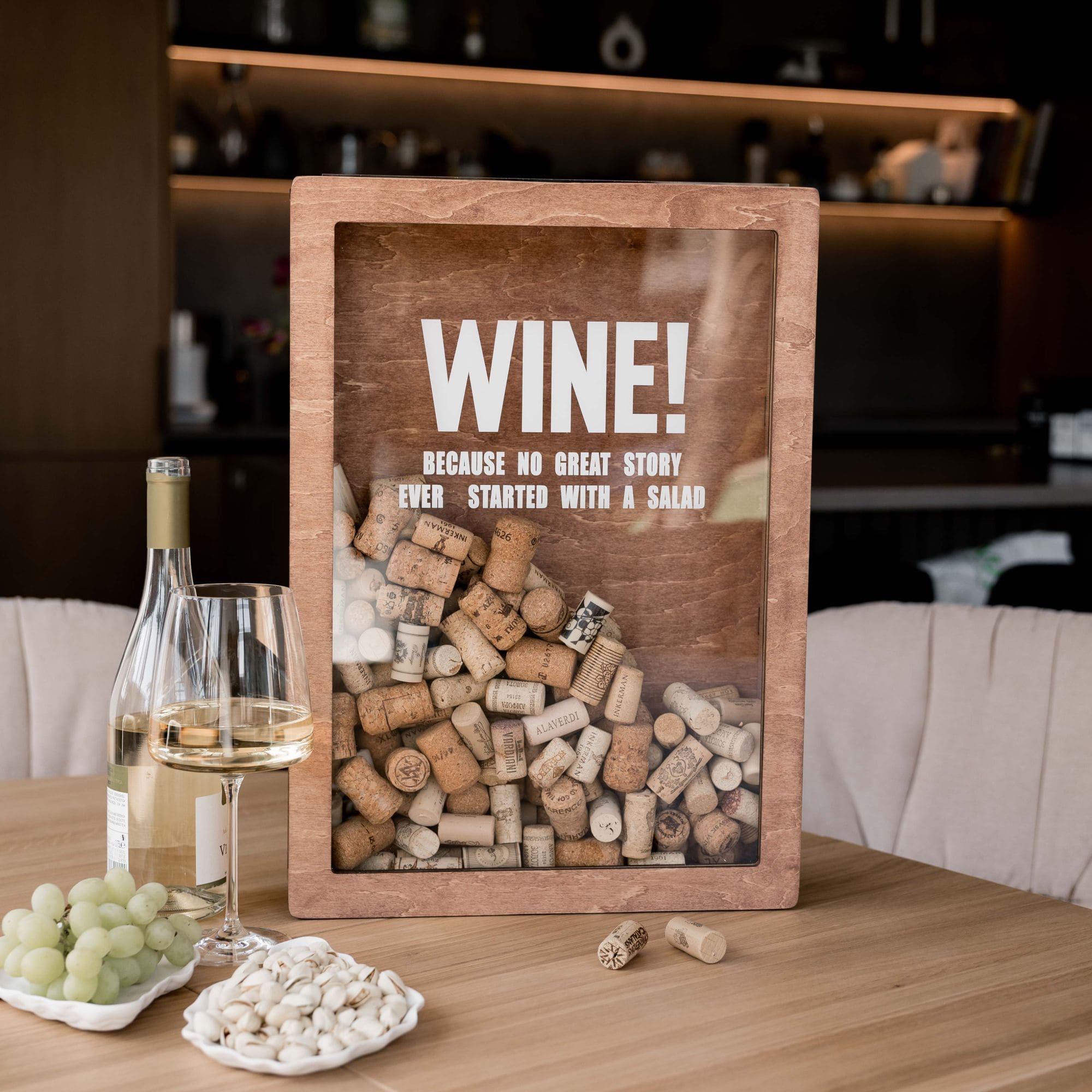Wine Cork Box – Wine Because No Great Story Started with a Salad