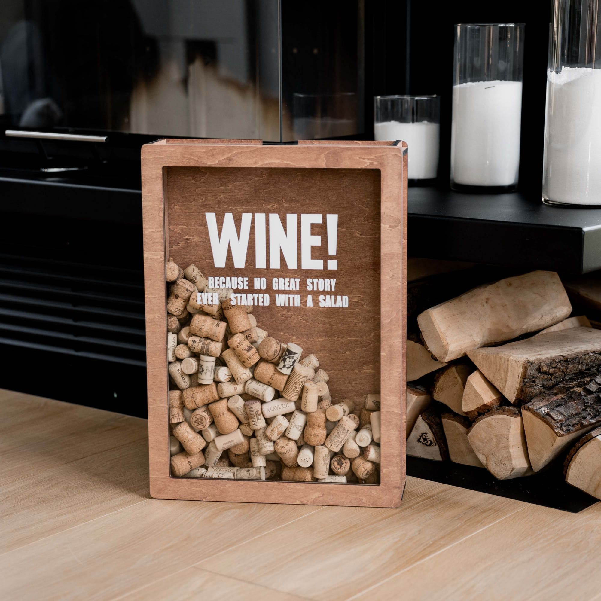 Wine Cork Box – Wine Because No Great Story Started with a Salad
