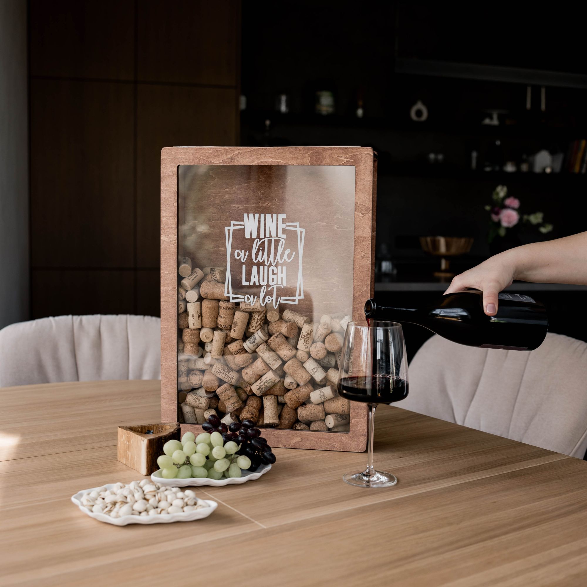 Wine Cork Box – Wine a Little, Laugh a Lot