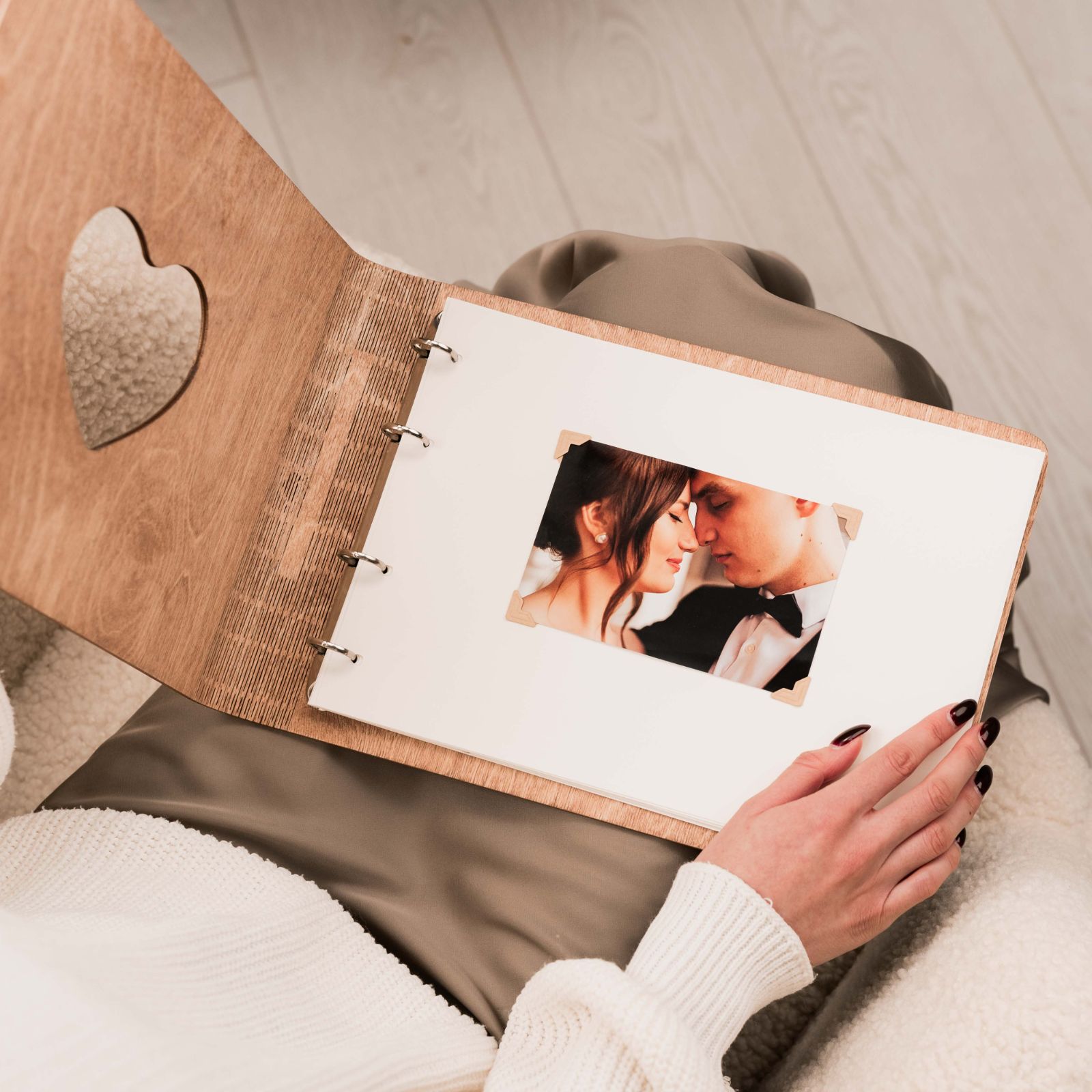 Wooden Album Heart
