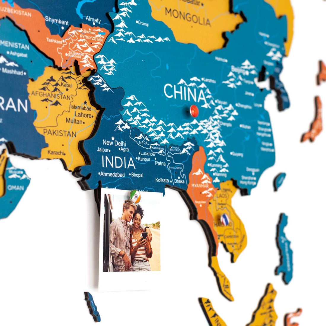 3D Wooden World Map Indie