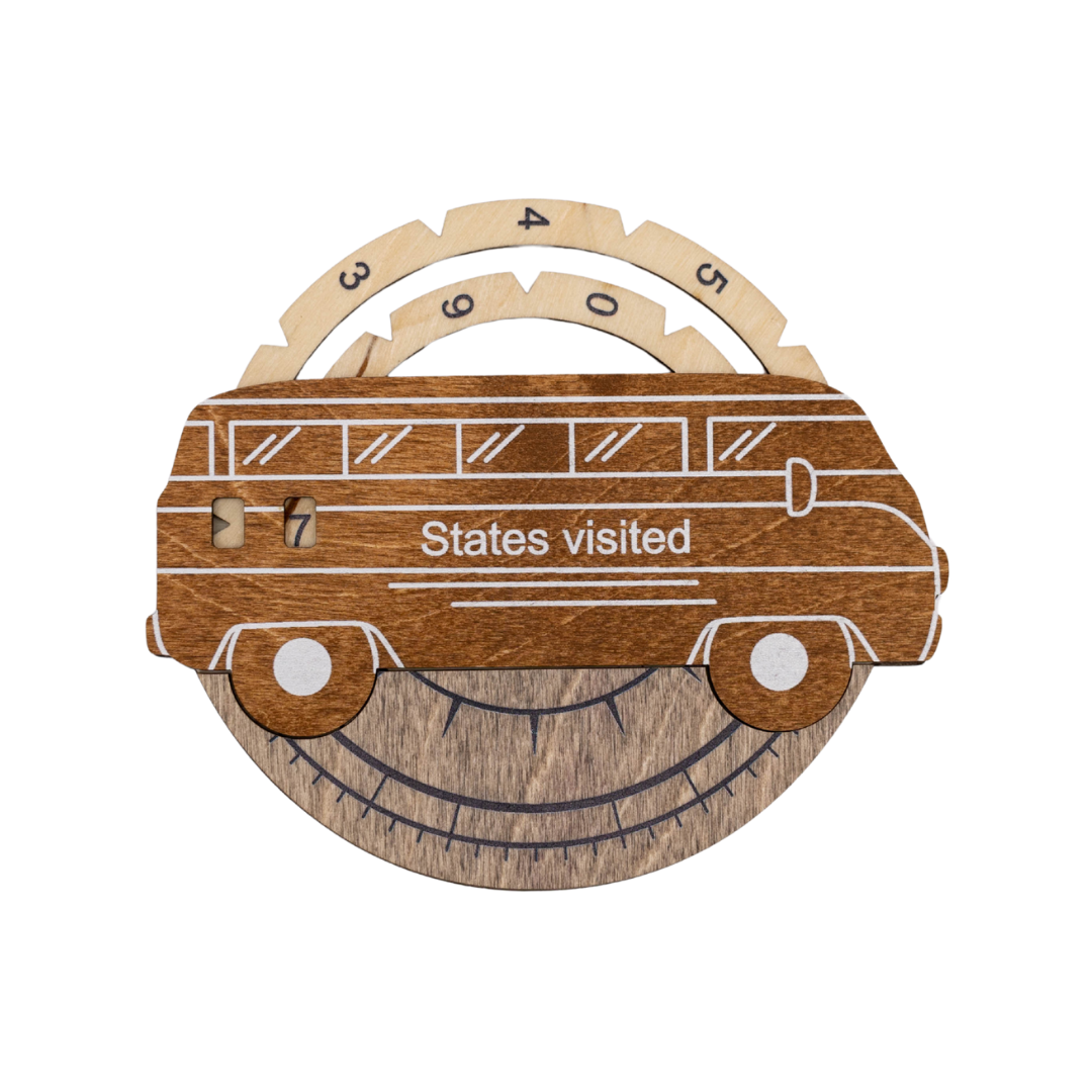 Travel Tracker 3D Wooden USA Map – Multicolor