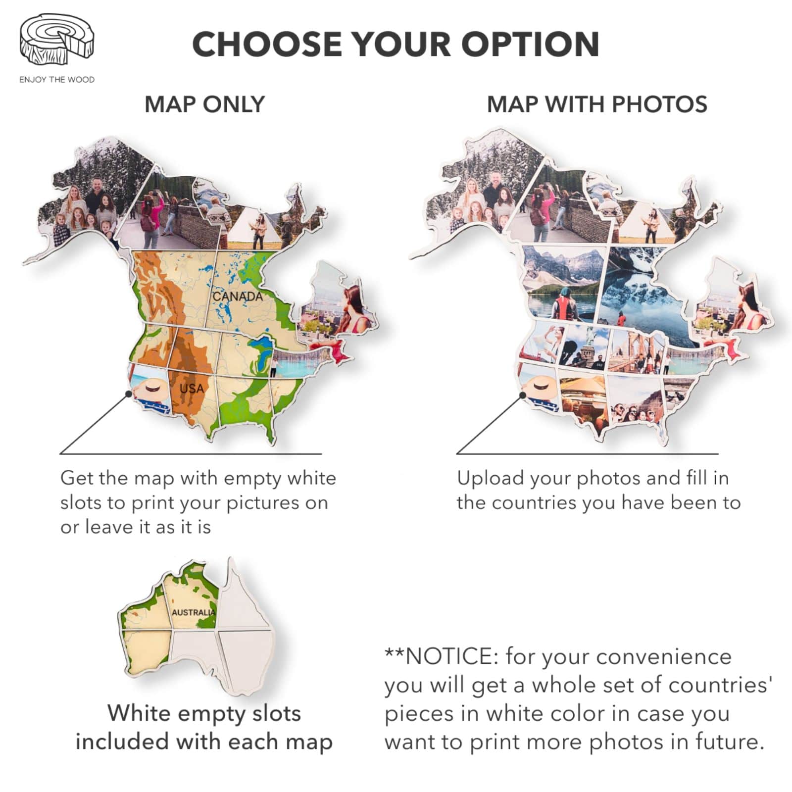 World Photo Map Physical