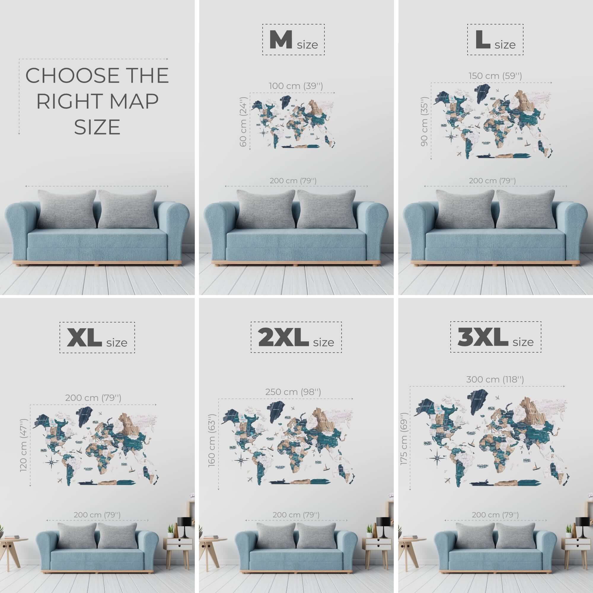 3D Wooden World Map Mystery