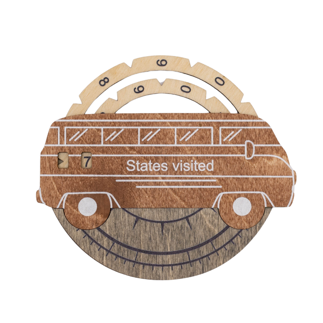 Travel Tracker 3D Wooden USA Map – Smokey