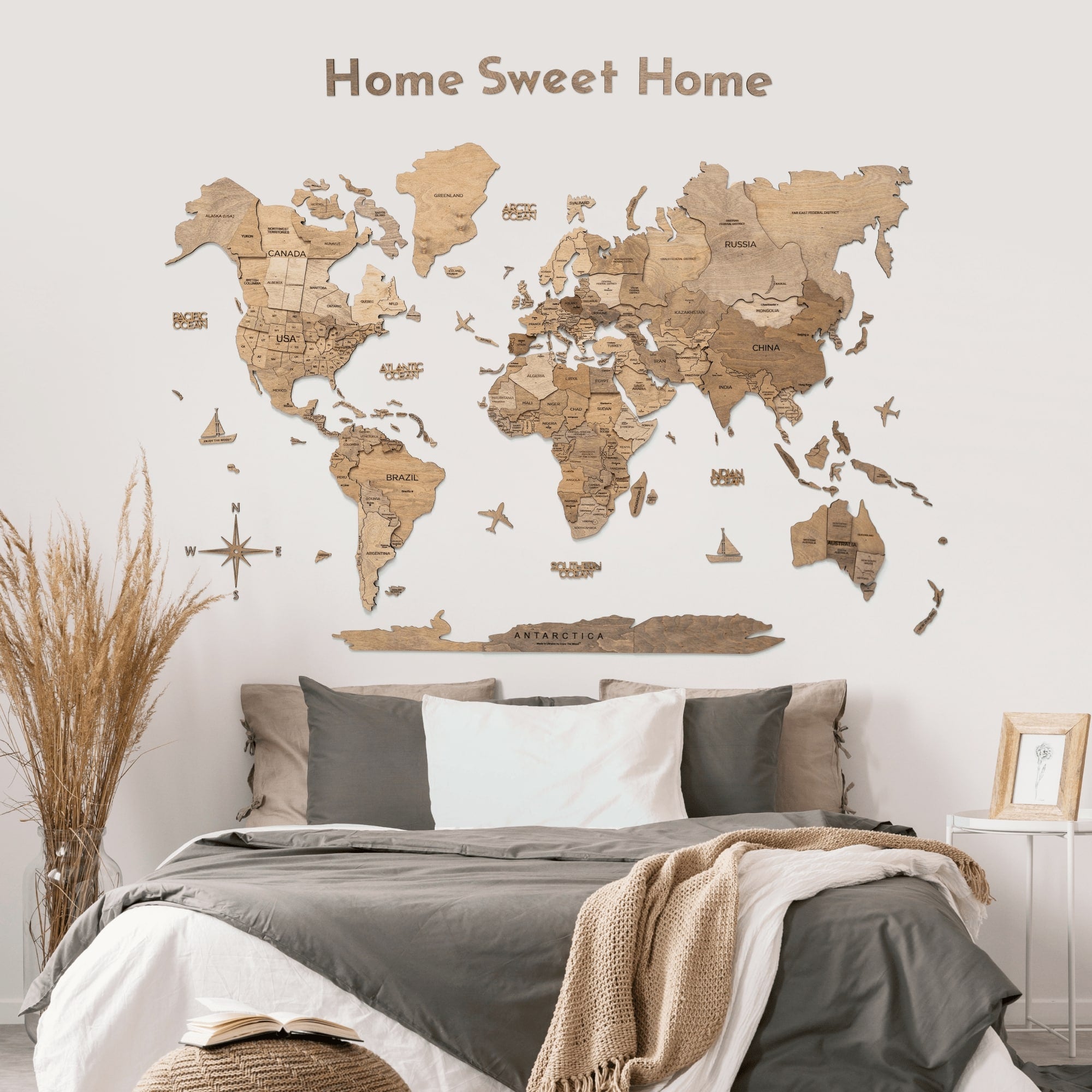 Wooden Map Quotes