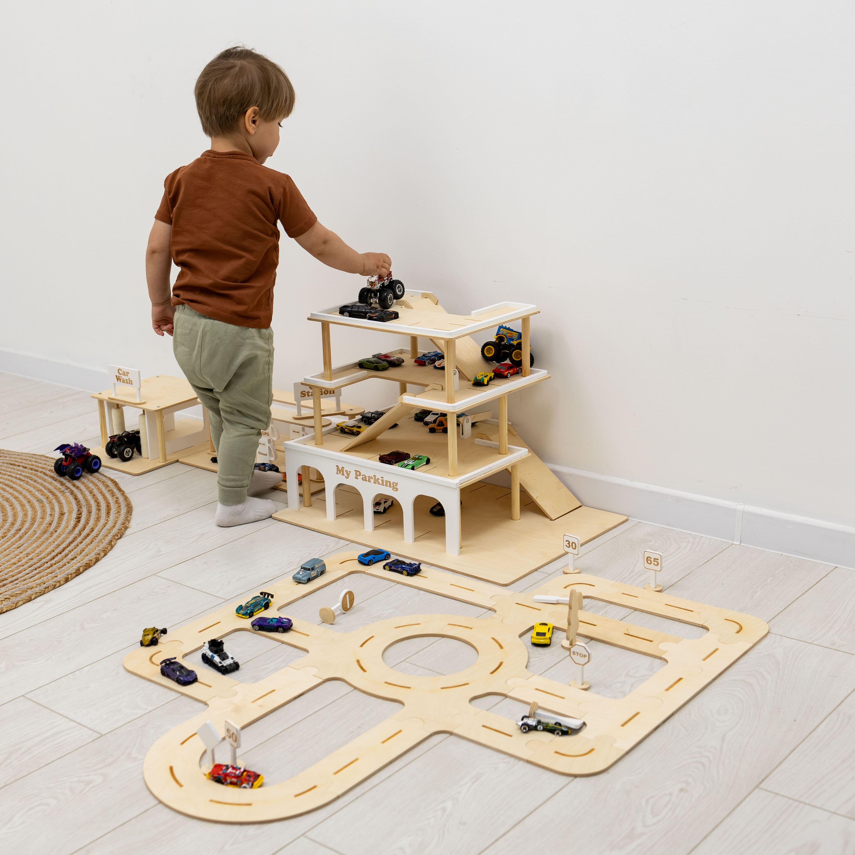 Toy Parking Garage with Elevator