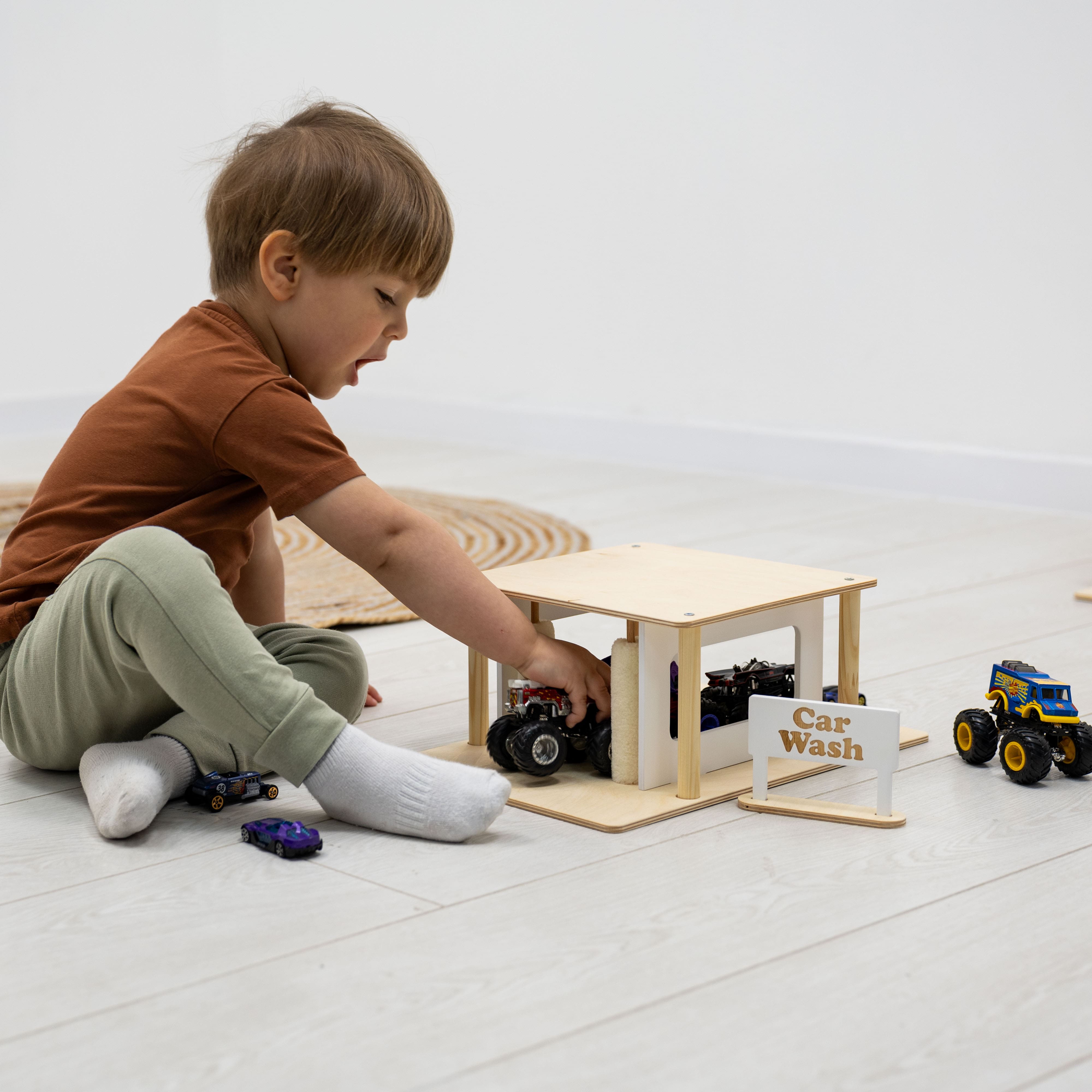 Wooden Car Wash Toy