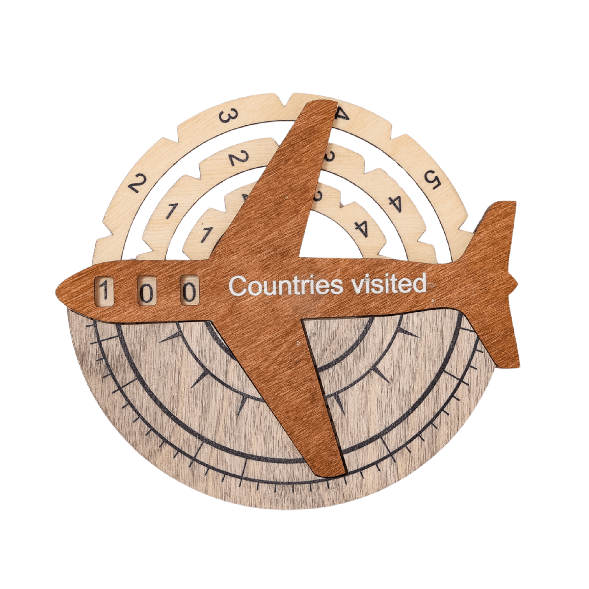 Travel Tracker 3D Wooden World Map – Multicolor
