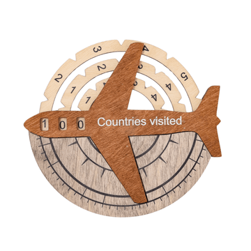 Travel Tracker 3D Wooden World Map – Multicolor