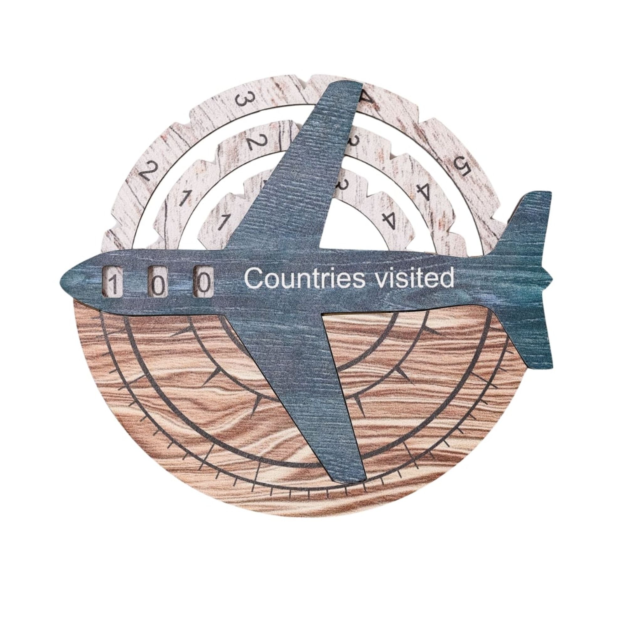 Travel Tracker 3D Wooden World Map