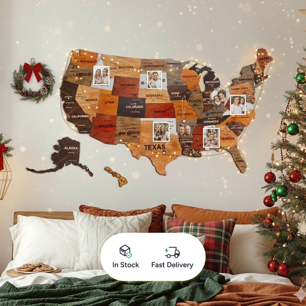 3D United States Wooden Map Puzzle