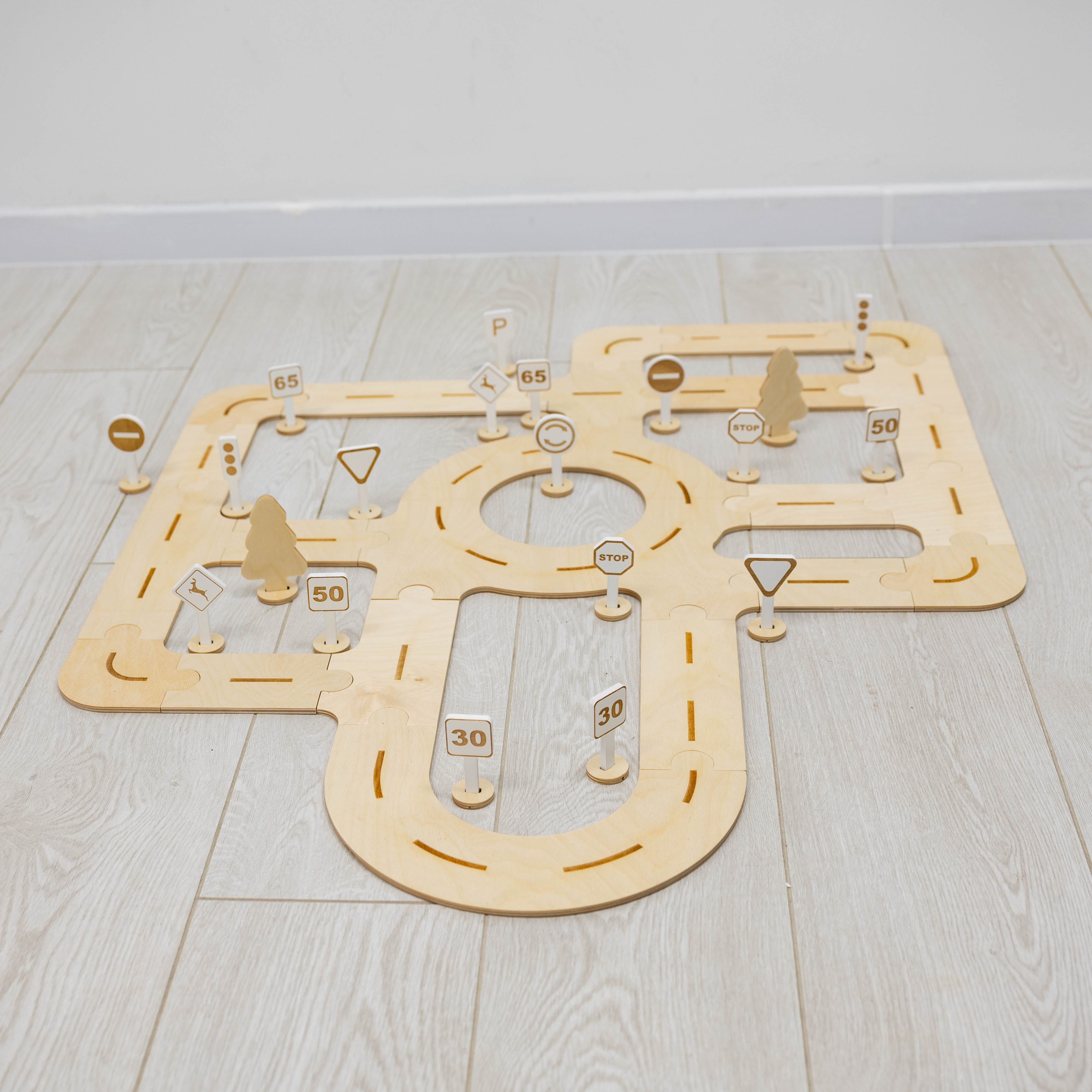 Wooden Car Track Toy