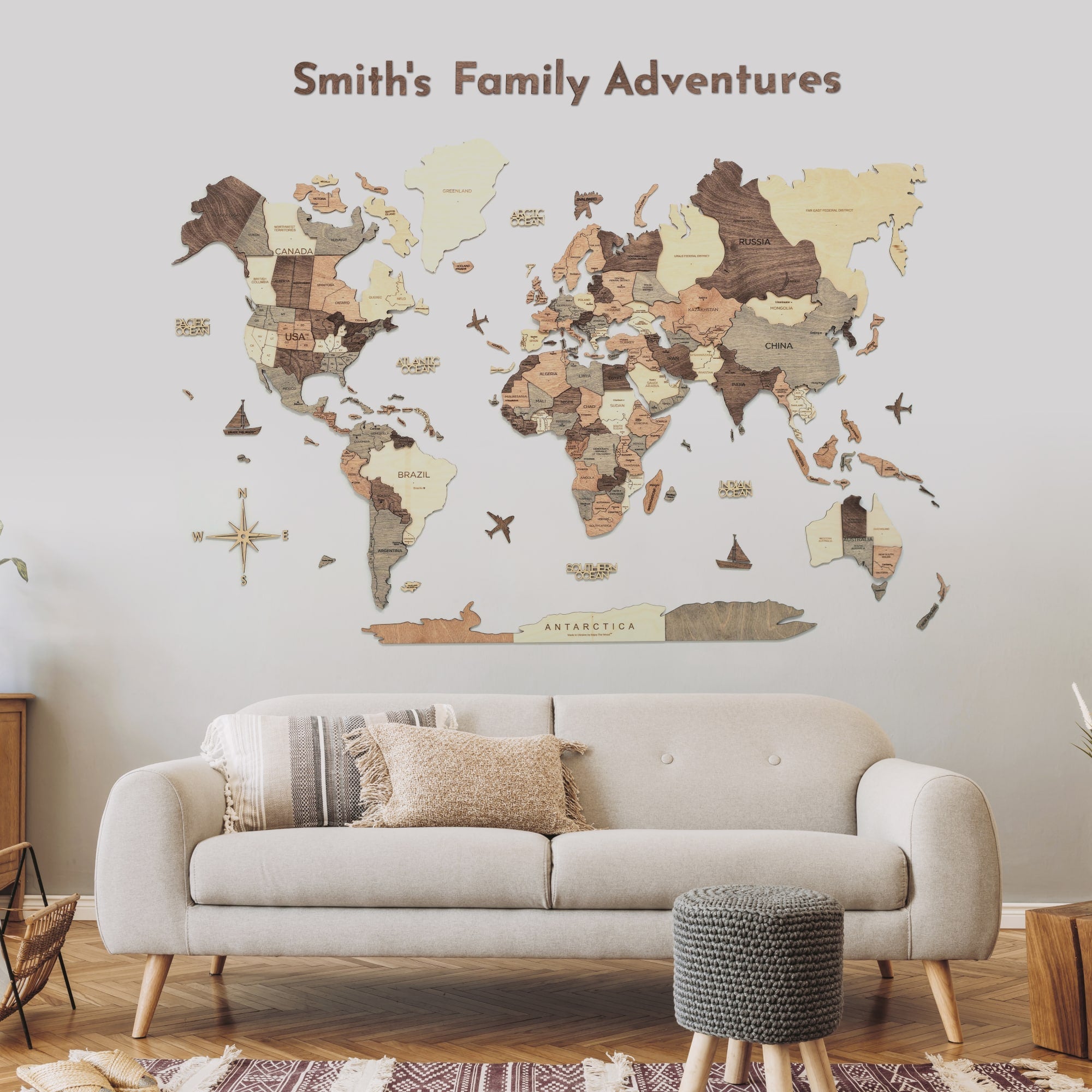 Wooden Map Quotes