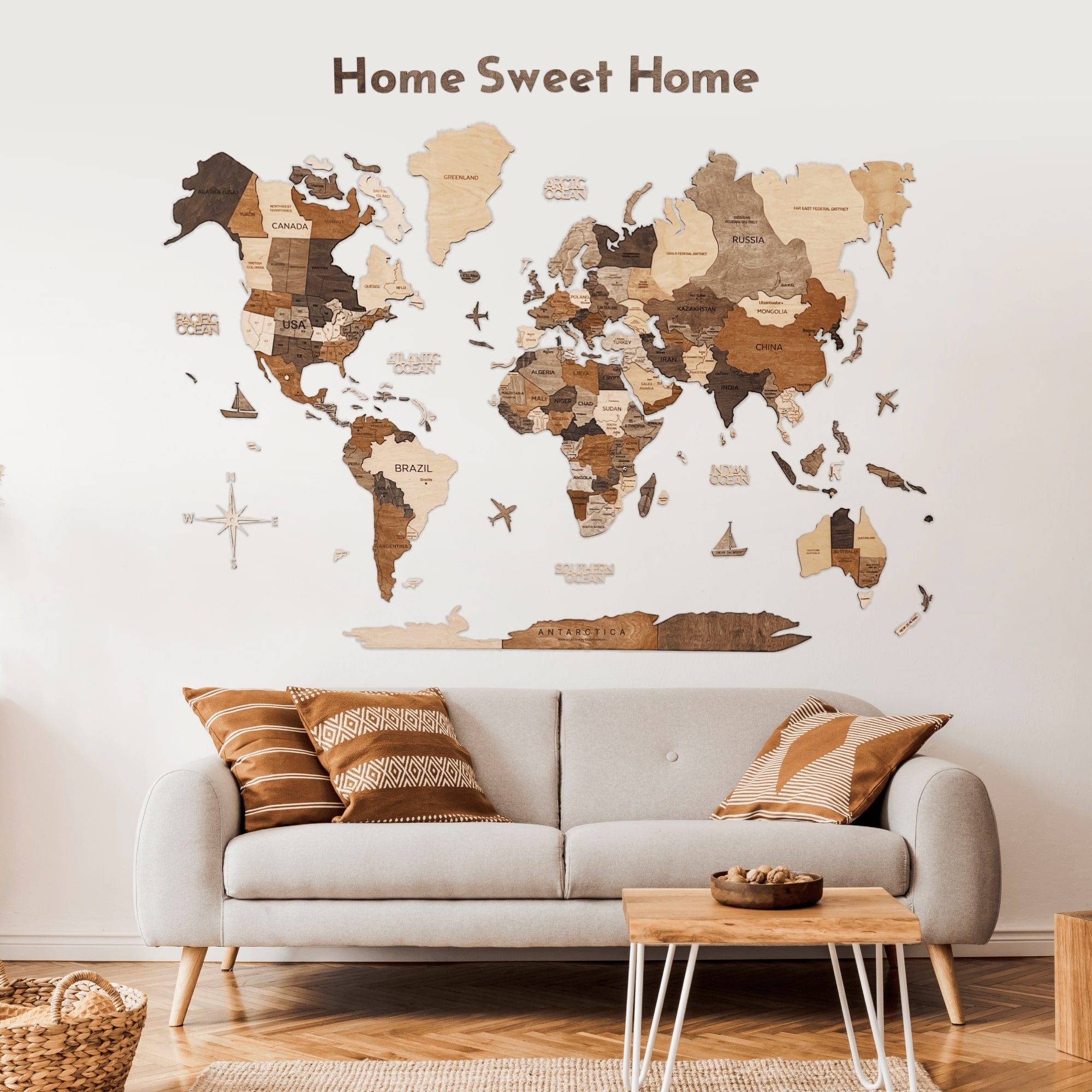 Wooden Map Quotes