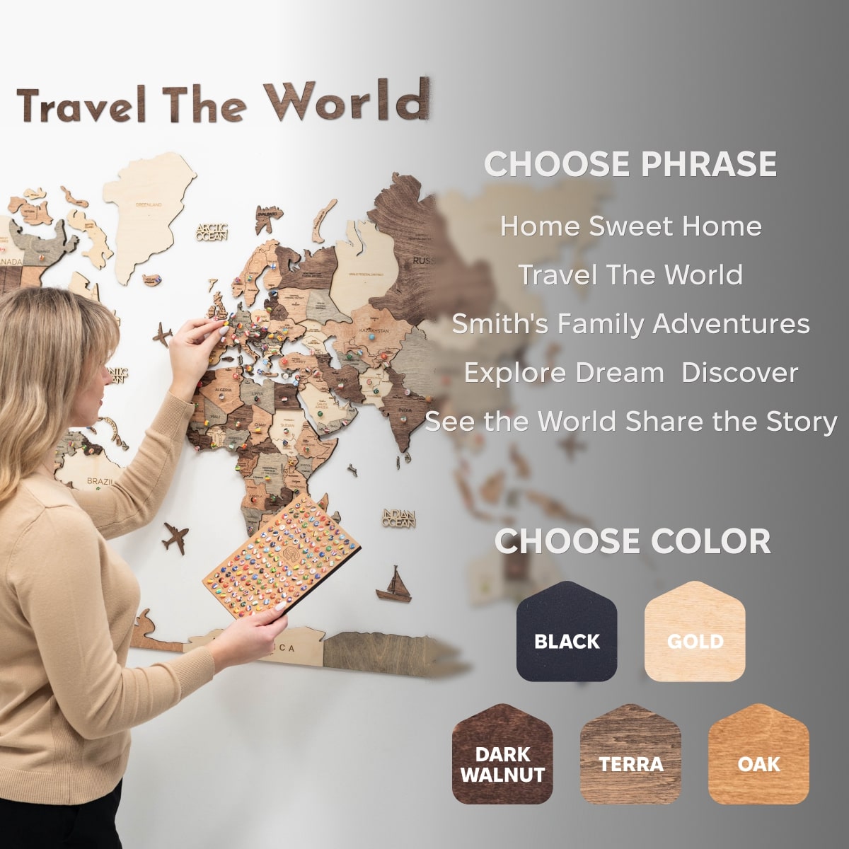 Wooden Map Quotes
