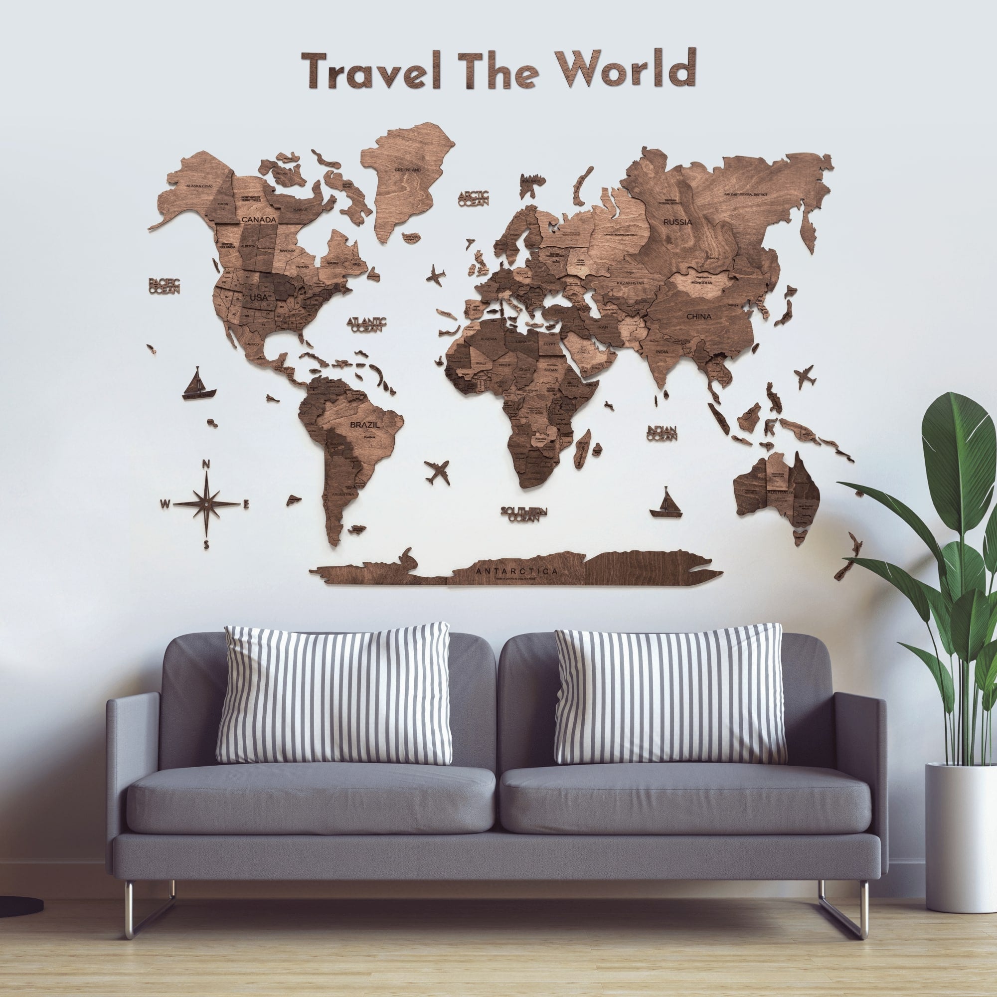 Wooden Map Quotes