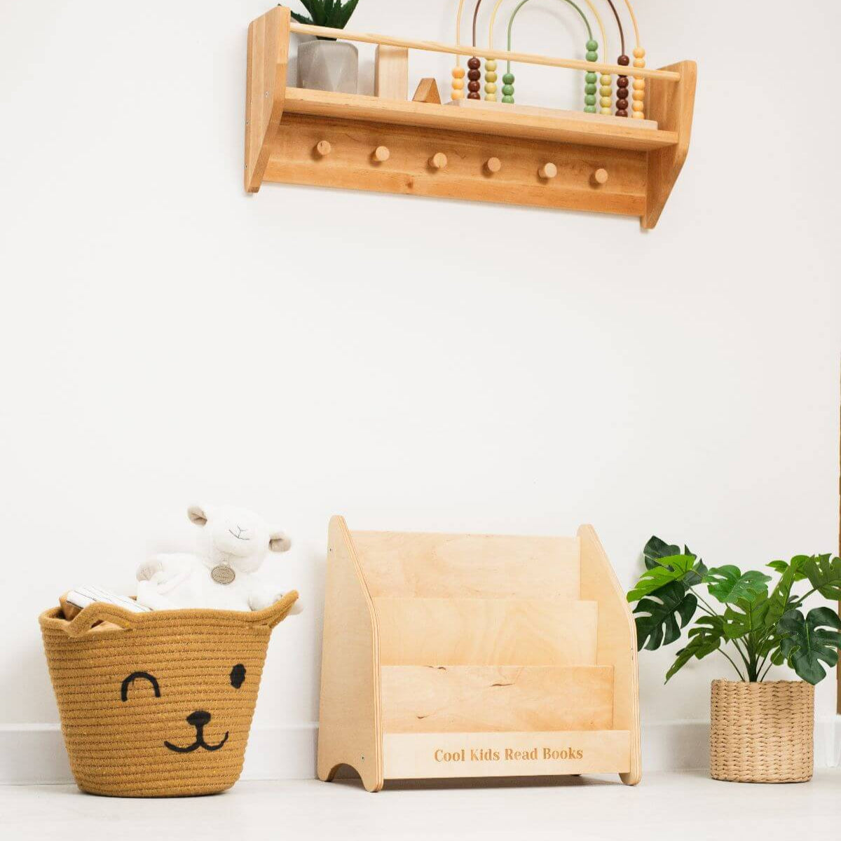 Montessori bookshelf for toddlers