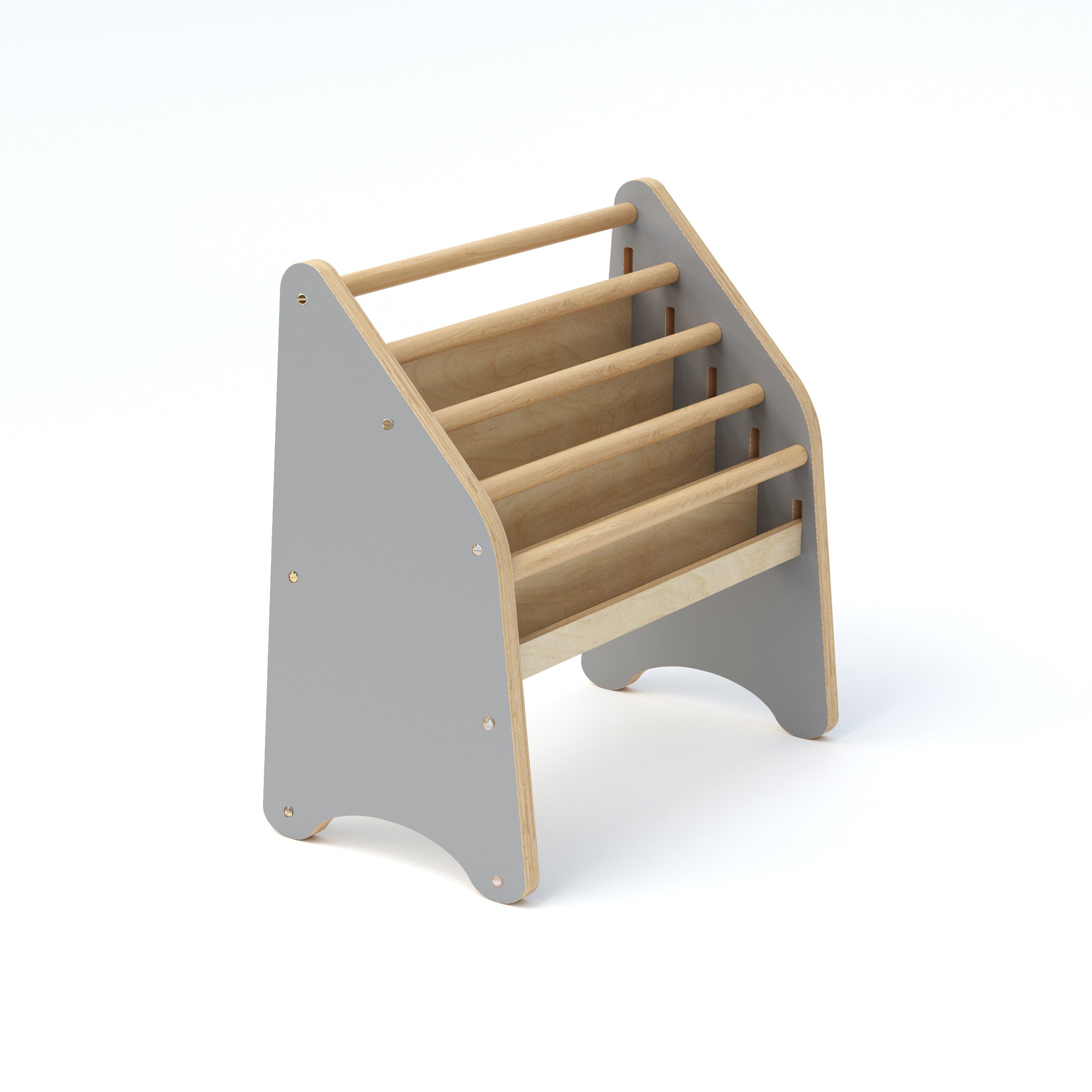 Wooden Montessori Bookshelf Pink