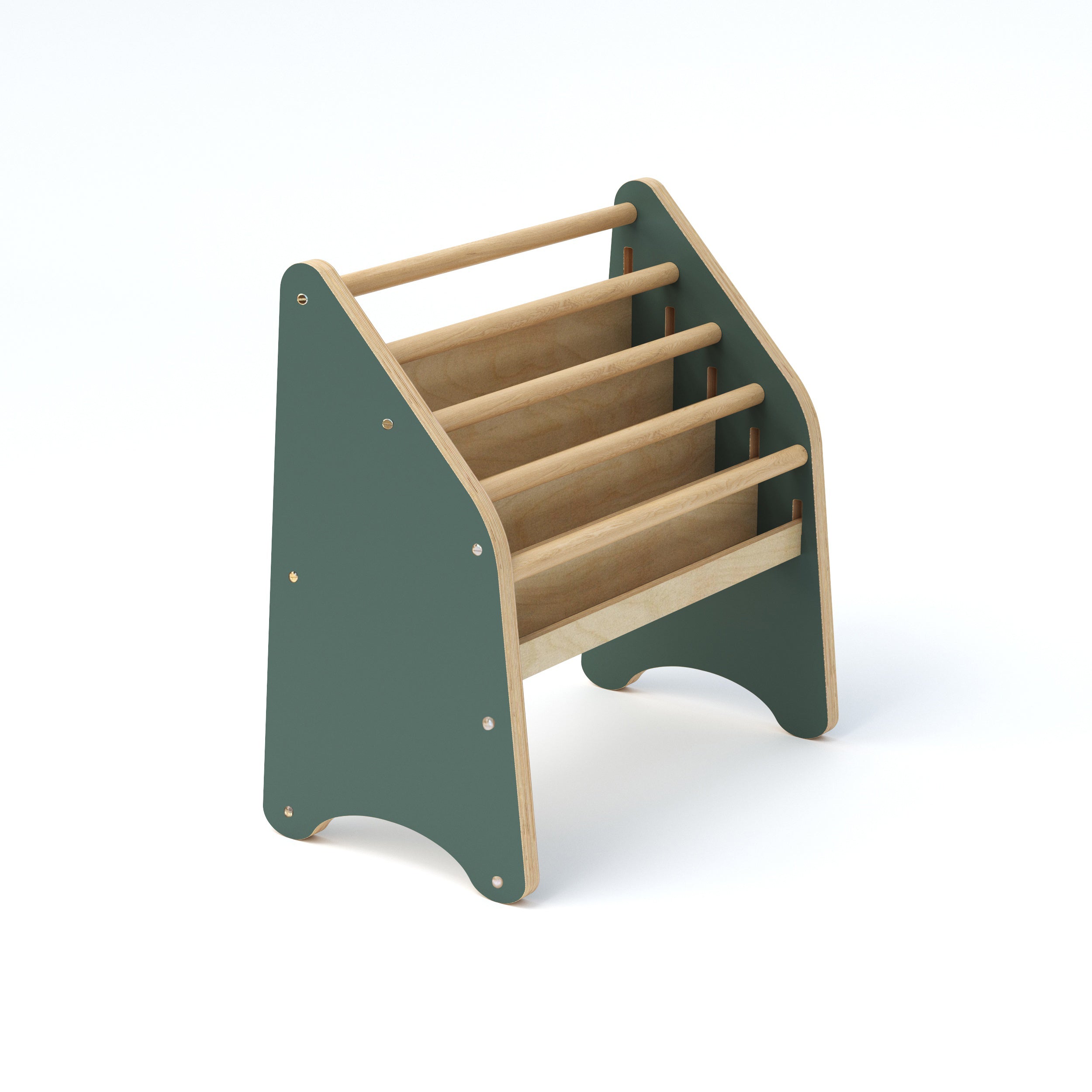 Wooden Montessori Bookshelf Pink
