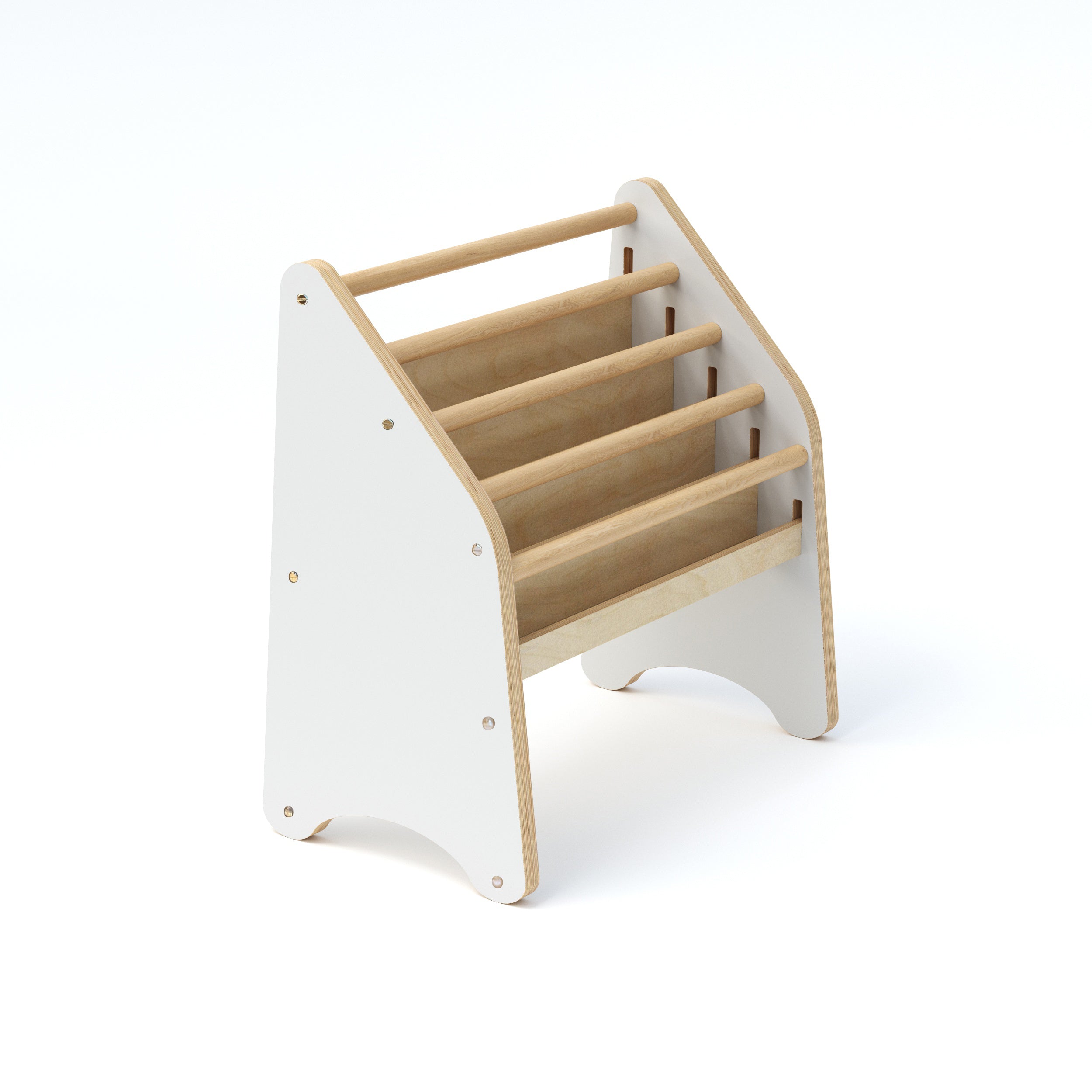 Wooden Montessori Bookshelf Pink