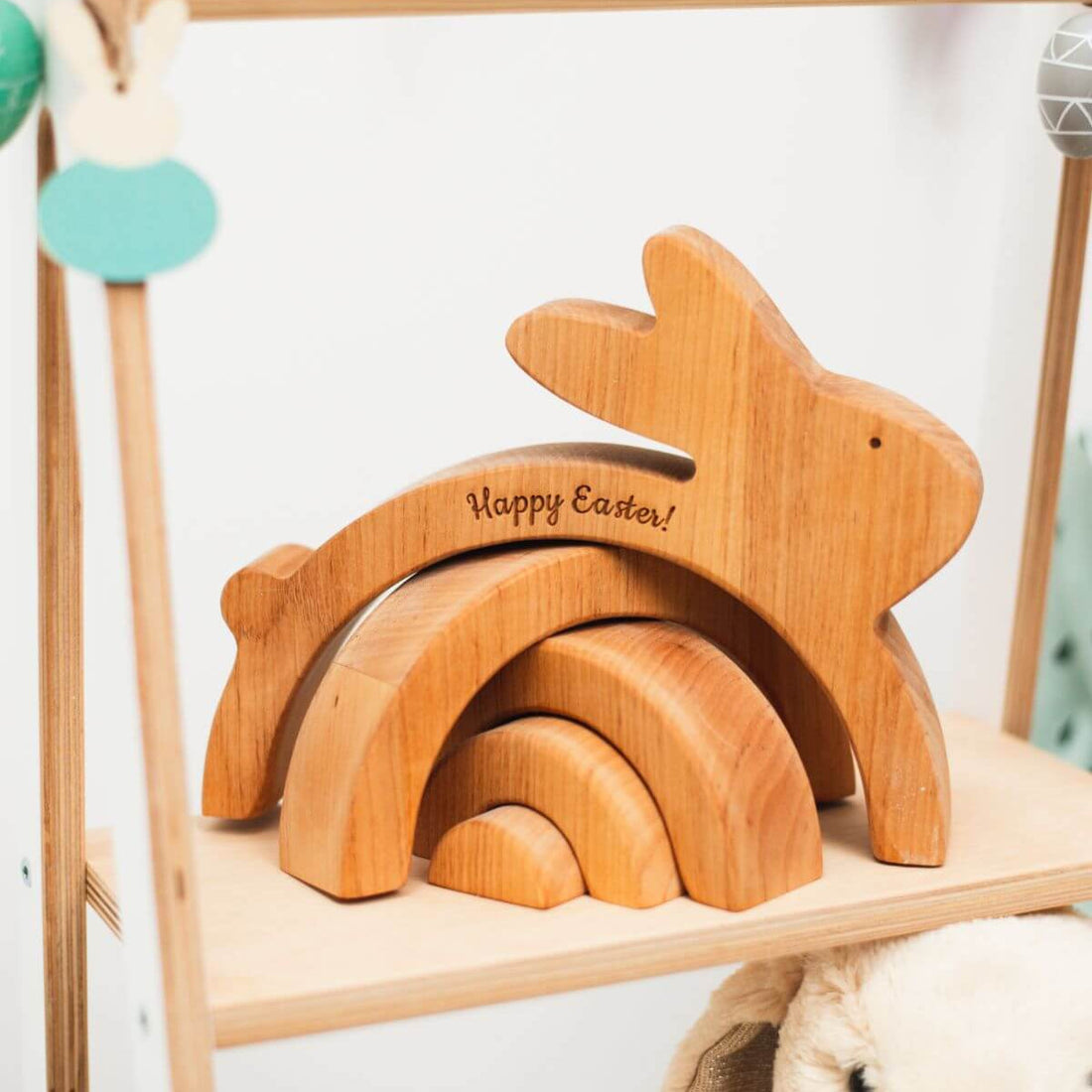 Wooden Bunny Stacker