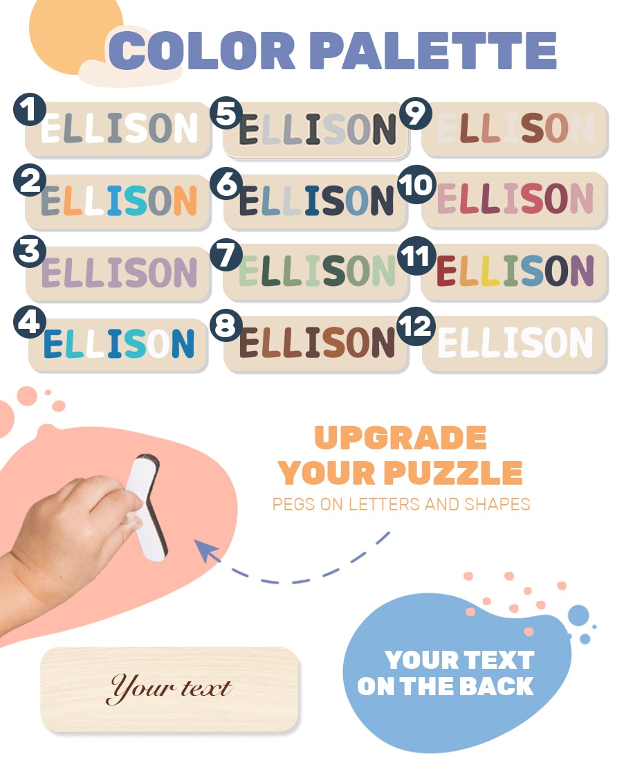 Colorful Shape Name Board