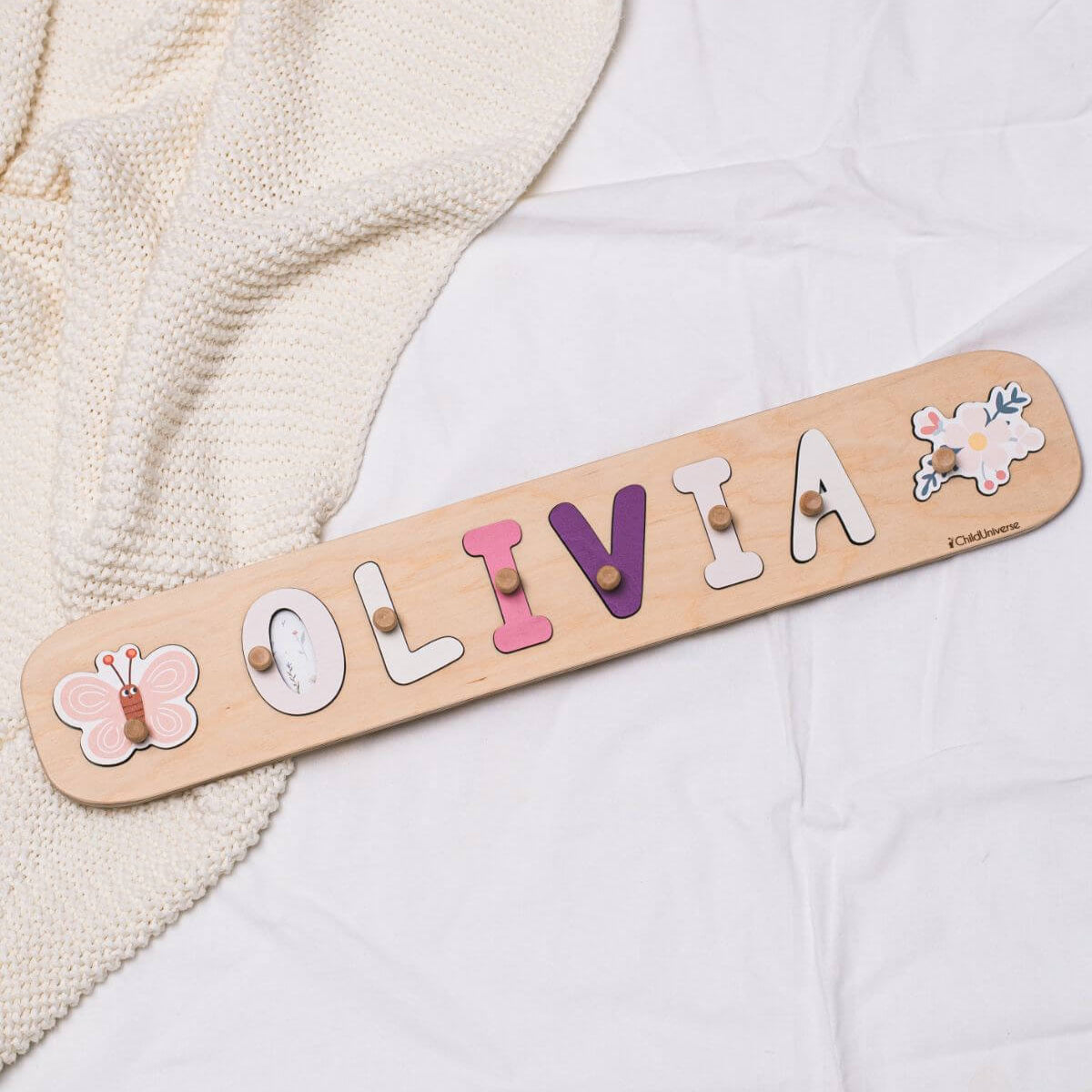 Personalized Name Puzzle with Butterfly