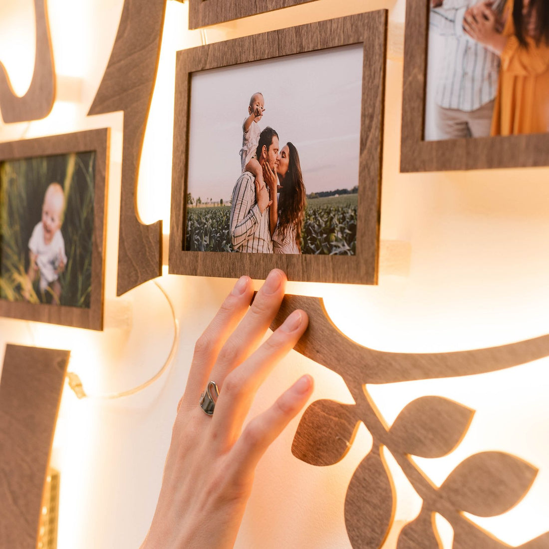 Wooden Led Family Tree - Starlight
