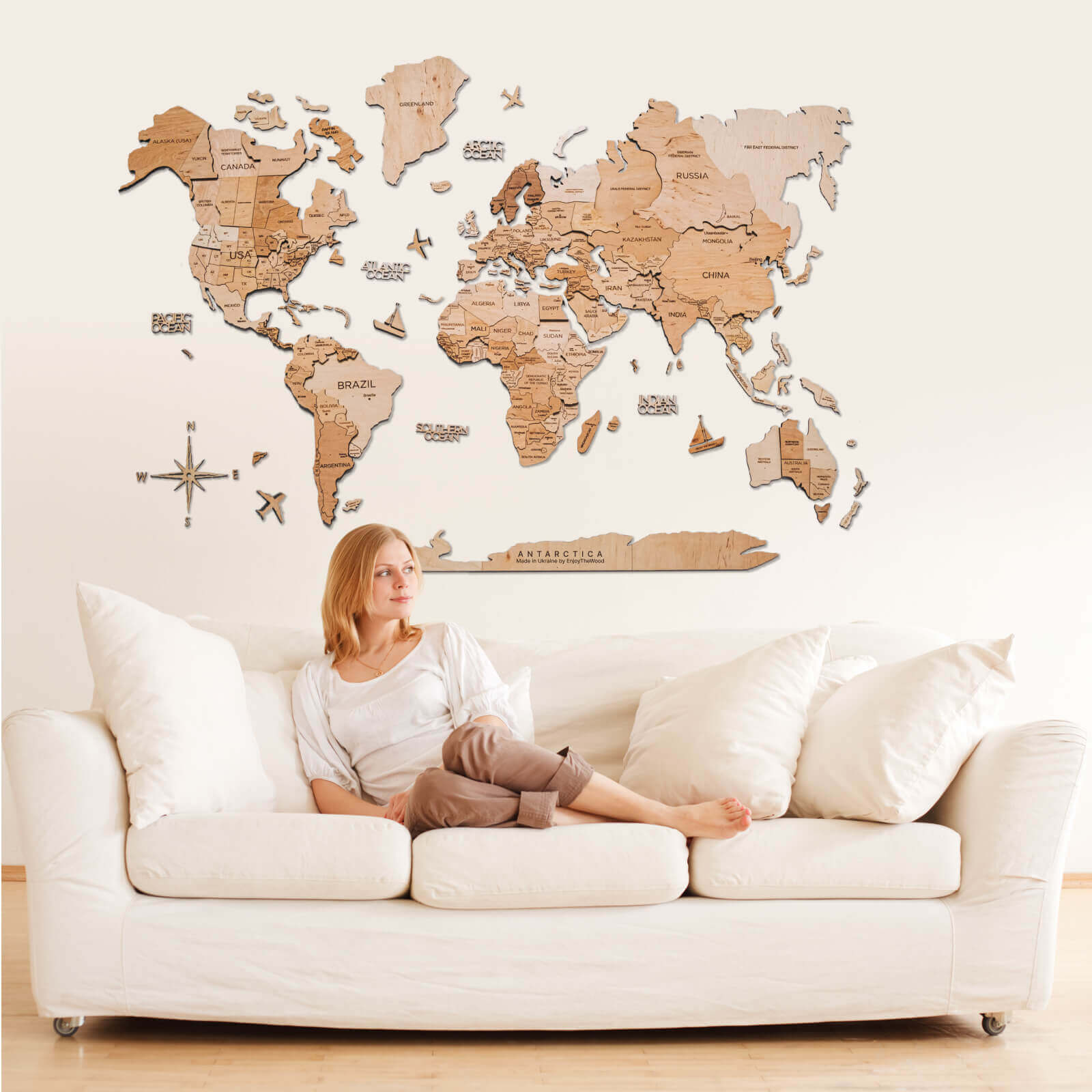 Antarctica For Maps in natural colors