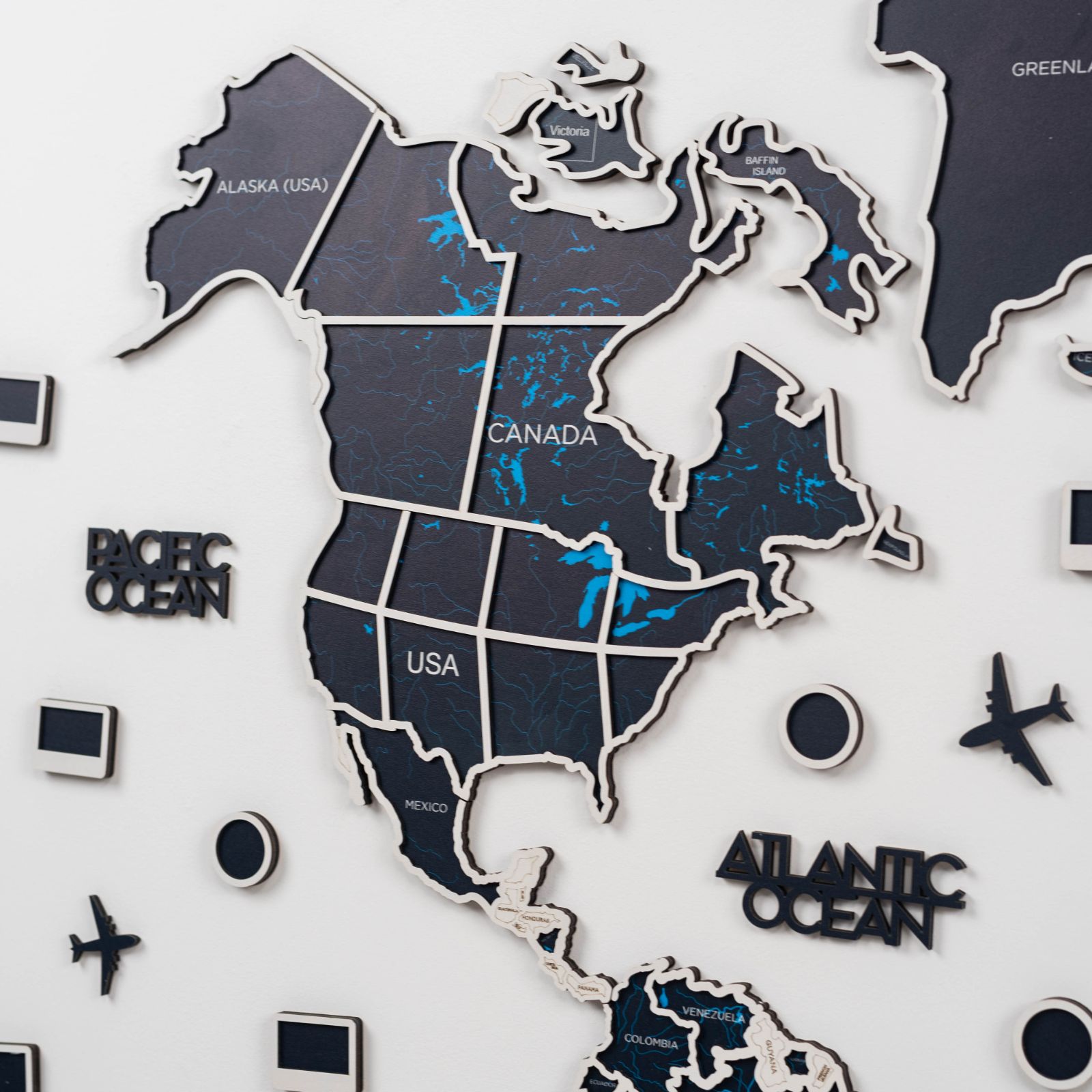 World Photo Map Midnight