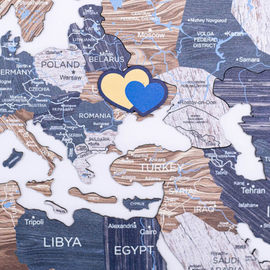 2D Wooden World Map Mystery