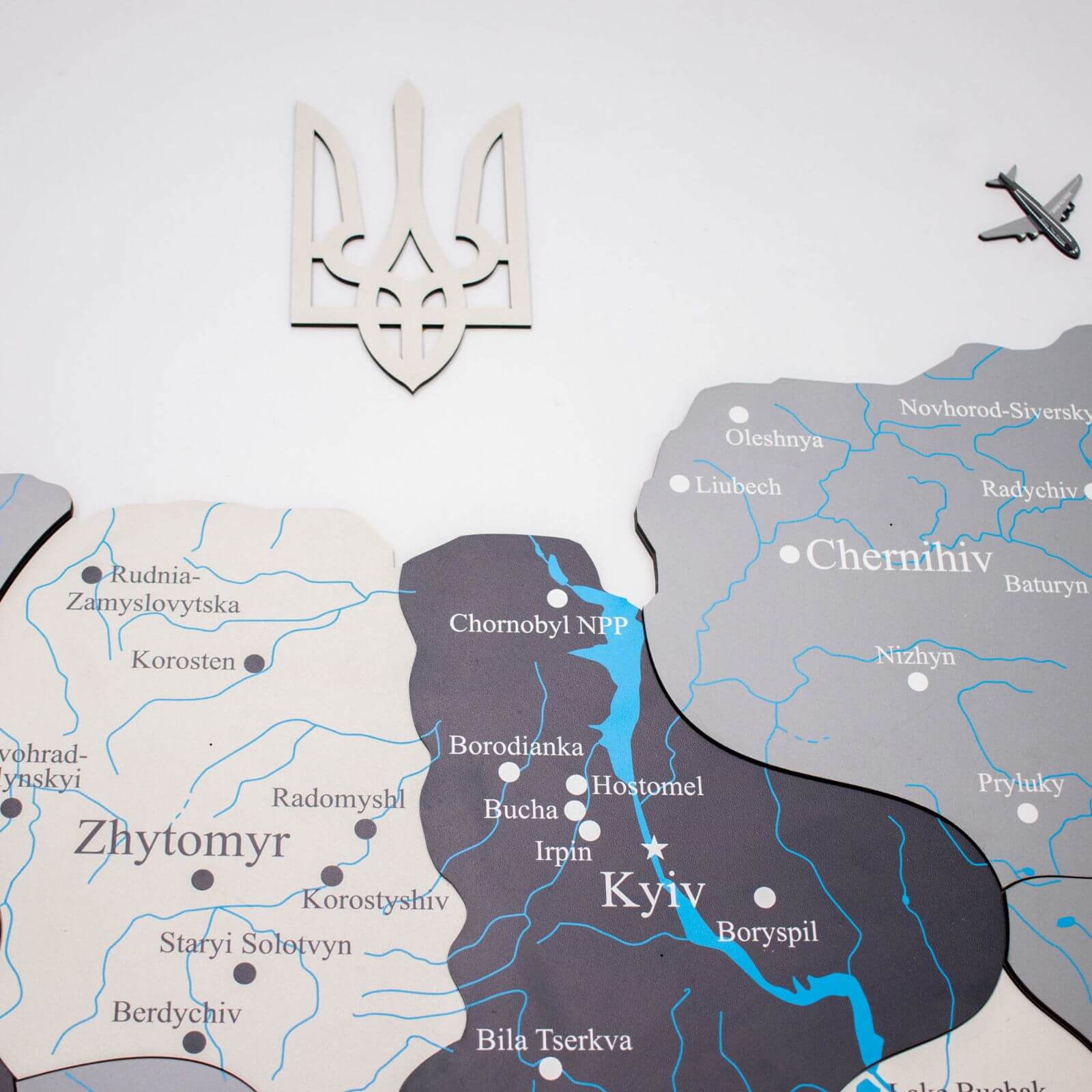 Wooden Map of Ukraine Nordik