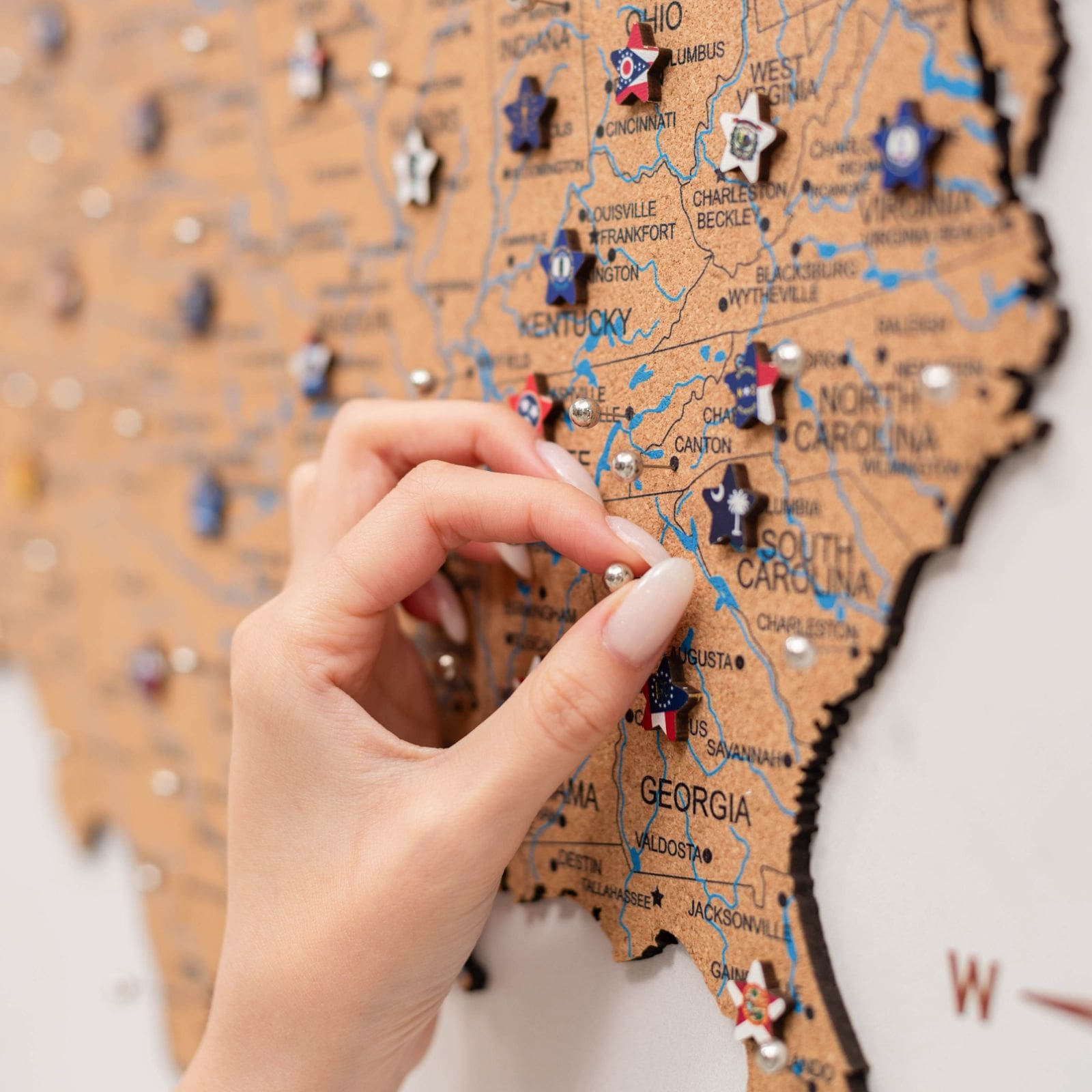Cork USA Maps - White